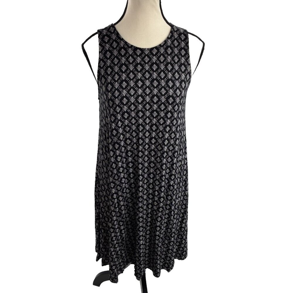 Old Navy Dress Womens S Black Sleeveless A Line Knit Stretch Casual Knee Length